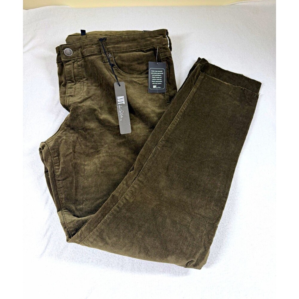 KUT from the Kloth Womens Corduroy Skinny Pants Brown Size 16 28in Pockets 493